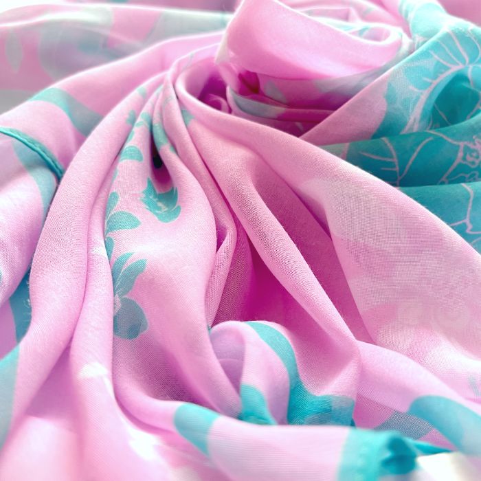 Close Up Shoot Of Cotton Scarf To Show Material Characteristic