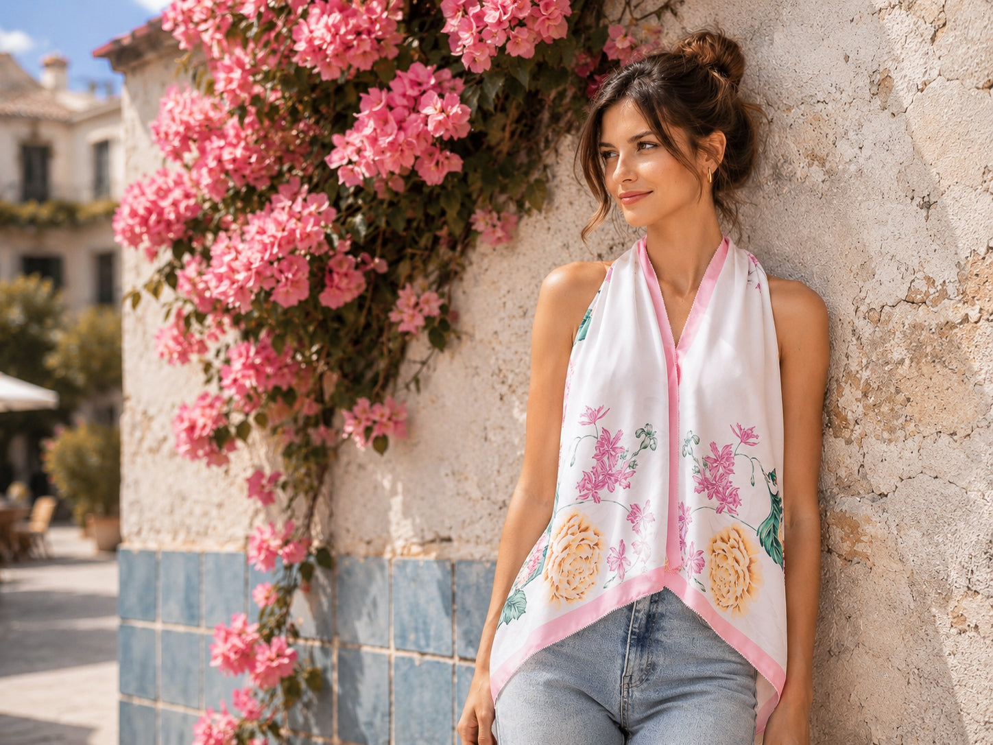 Satin Shawl Tops